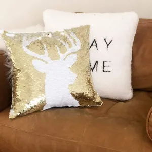 Reversible Sequin Holiday Pillow Covers