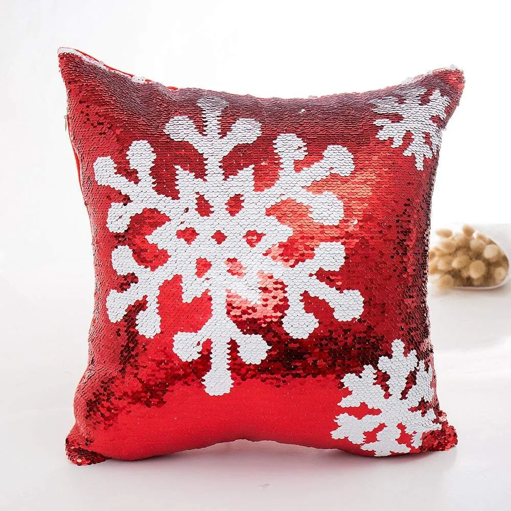 Reversible Sequin Holiday Pillow Covers