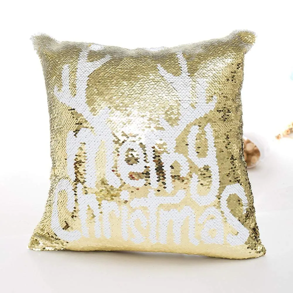 Reversible Sequin Holiday Pillow Covers