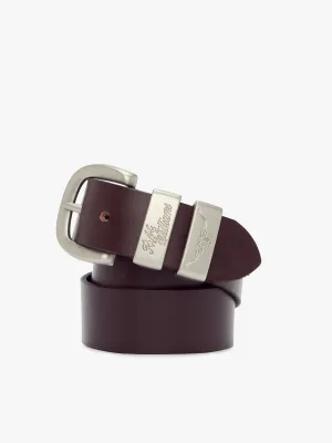 R.M. Williams 1 1/2" 3 Piece Solid Hide Belt - Chestnut