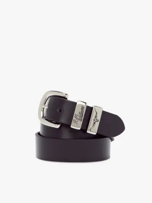 R.M. Williams 1 1/4" 3 Piece Solid Hide Belt - Black
