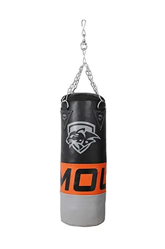 Rmour Unfilled Heavy PU Punch Bag Boxing MMA Sparring Punching Training Kick Boxing Muay Thai with Hanging Chain (2 FEET), Multi Color