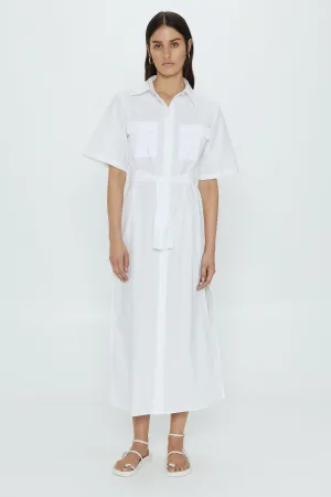 ROAM MAXI SHIRT DRESS | WHITE