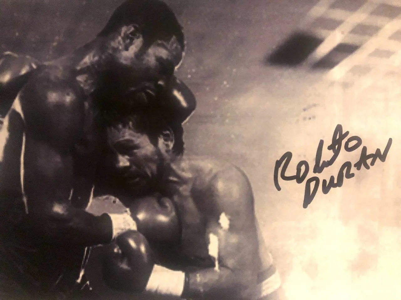 Roberto Duran Autographed Signed boxing 8x10 photo