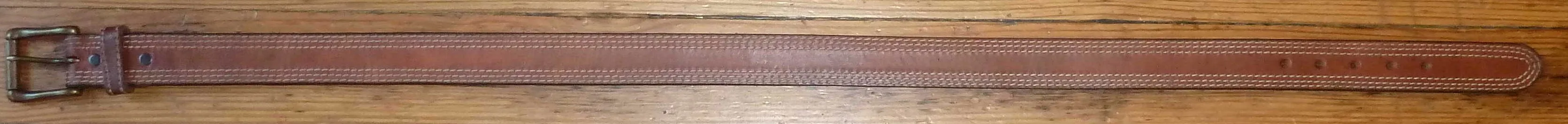 Rockmount Ranch Wear Accessory: Triple Stitch Tan Leather Belt
