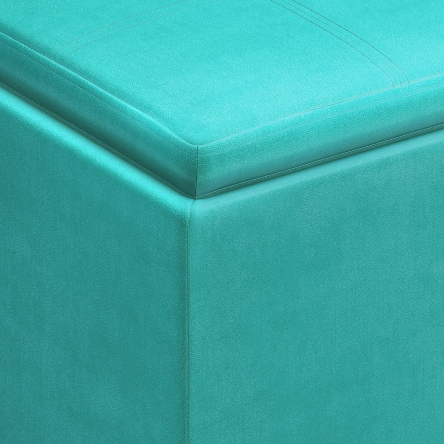 Rockwood Cube Storage Ottoman in Velvet Fabric