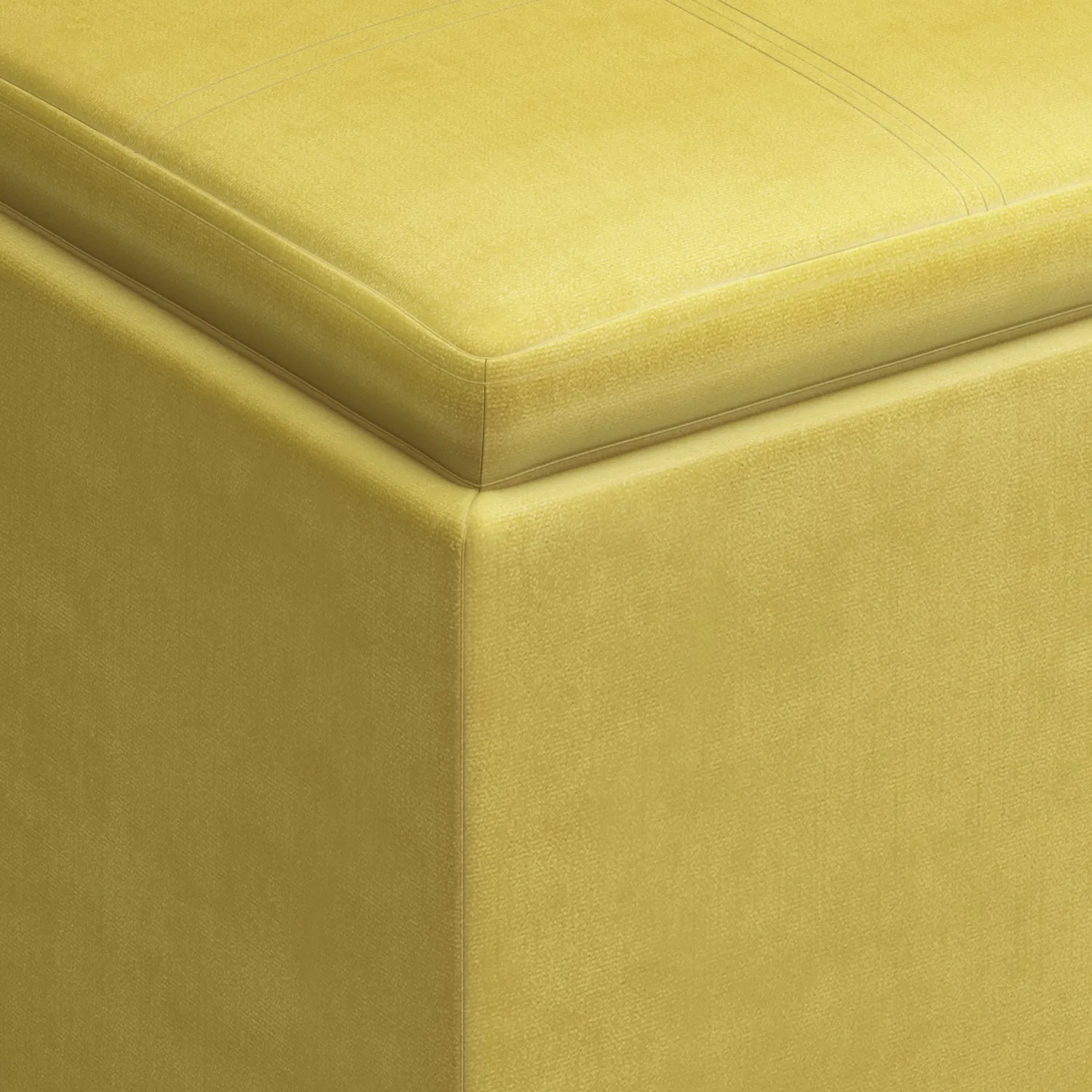 Rockwood Cube Storage Ottoman in Velvet Fabric