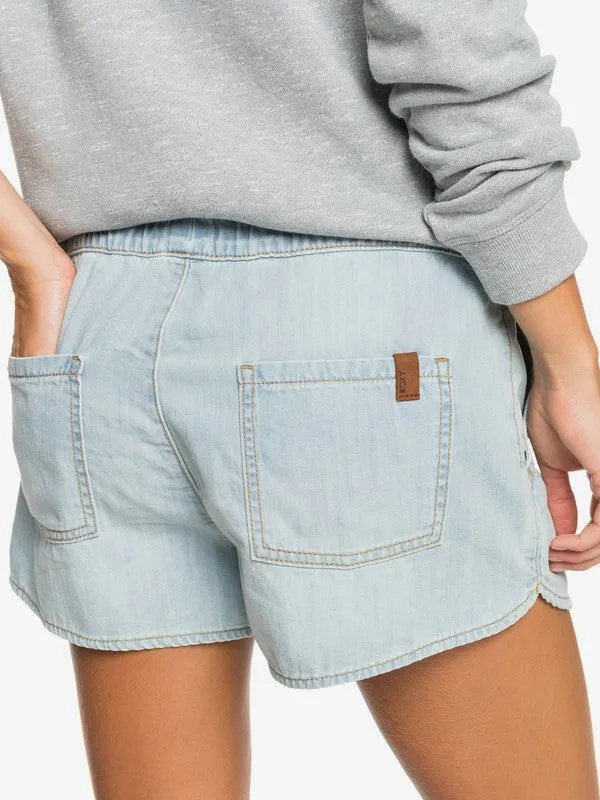 Roxy Womens Back To The Beach Denim Beach Shorts