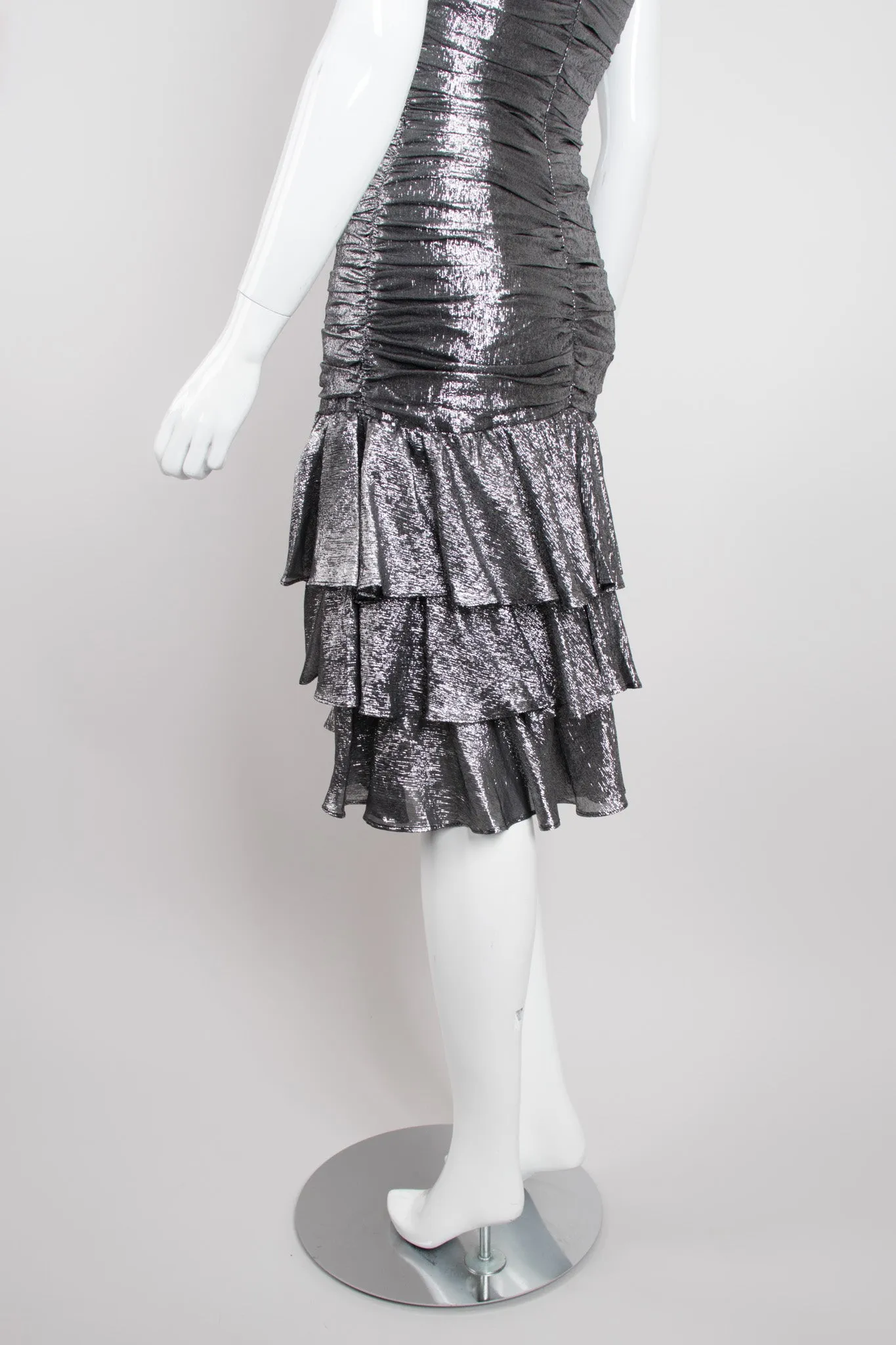 Ruched Lamé Disco Dress