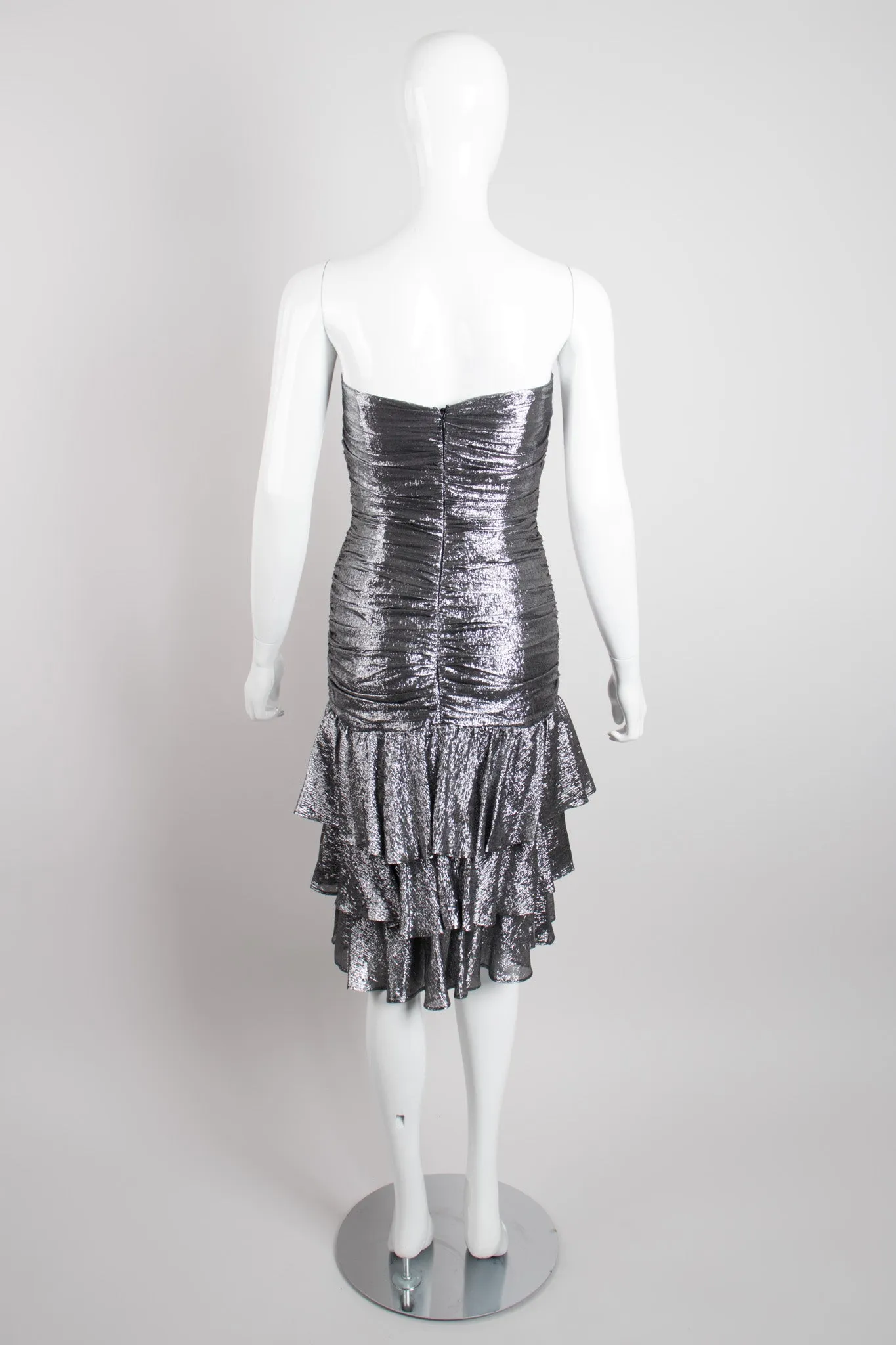 Ruched Lamé Disco Dress