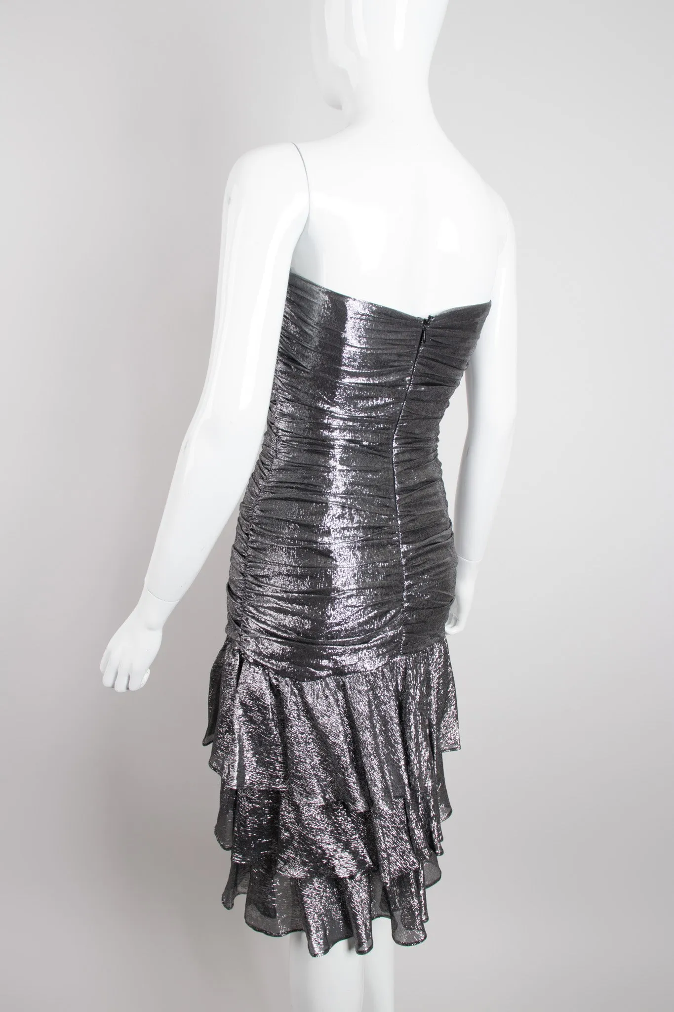 Ruched Lamé Disco Dress