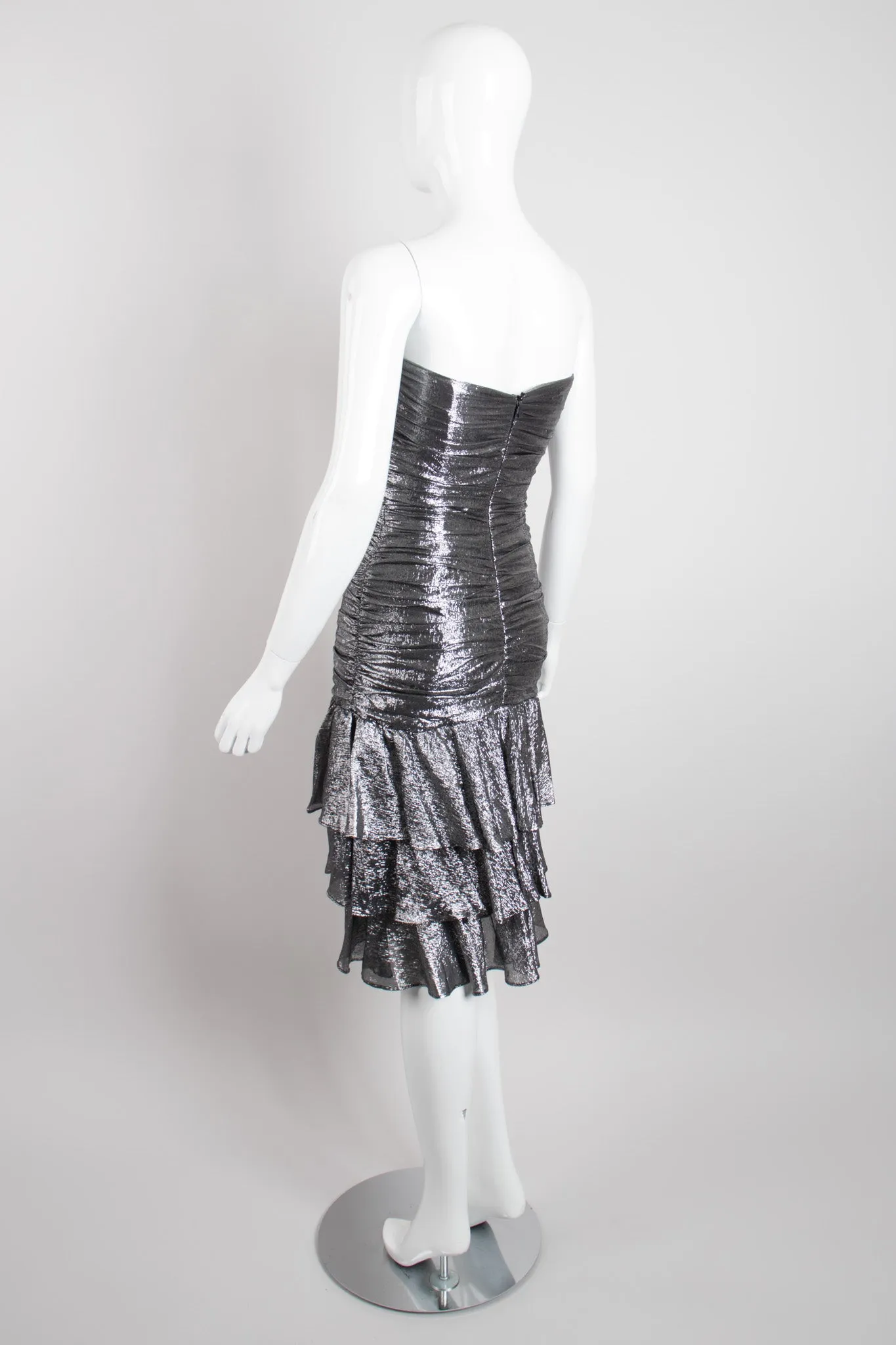 Ruched Lamé Disco Dress