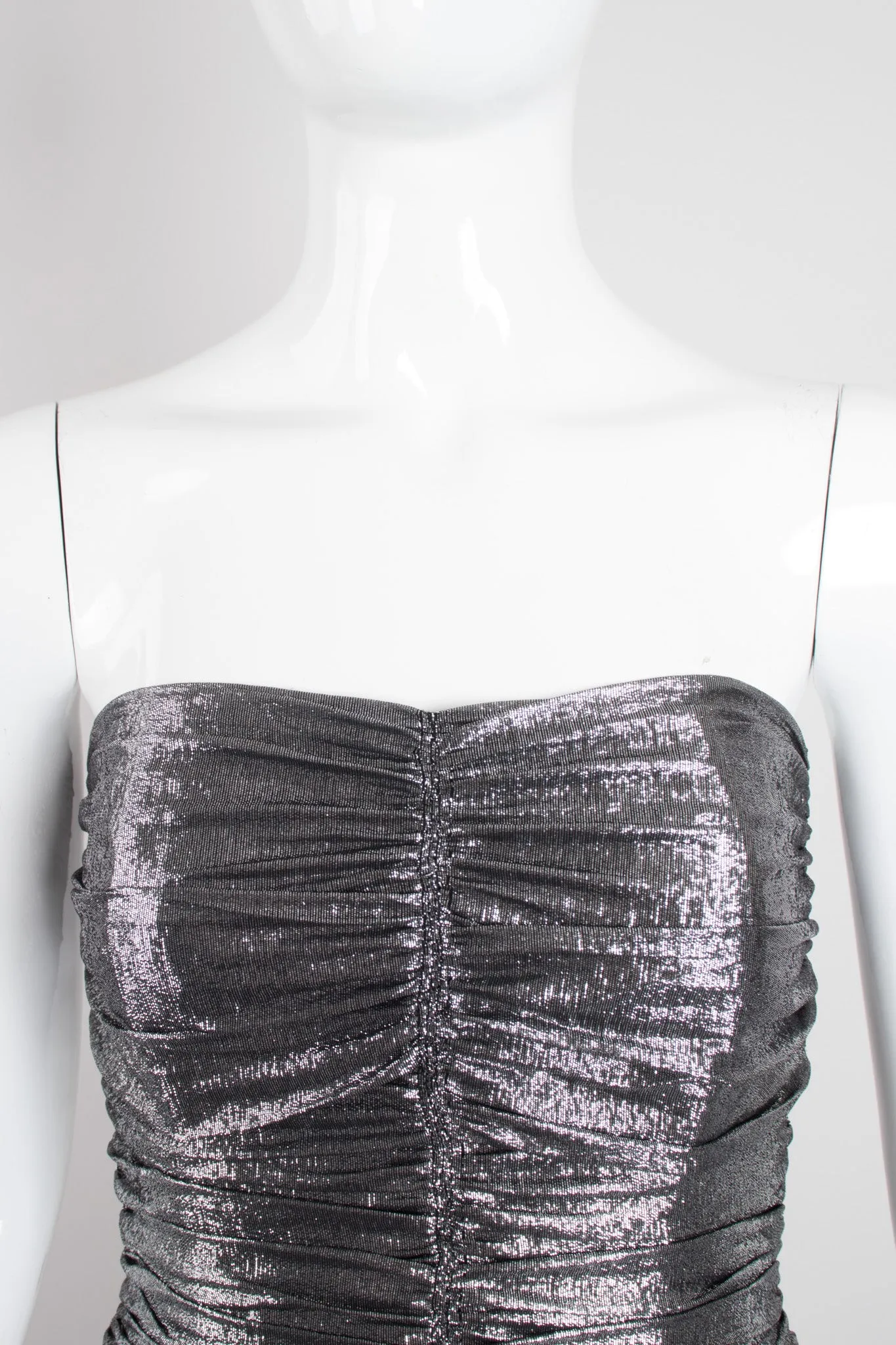 Ruched Lamé Disco Dress