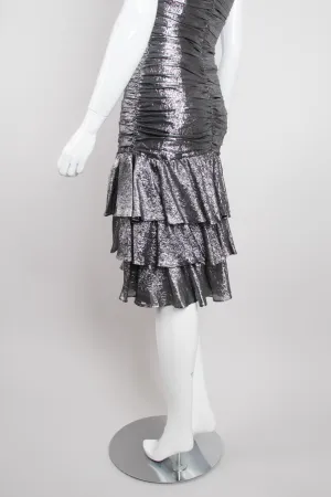 Ruched Lamé Disco Dress