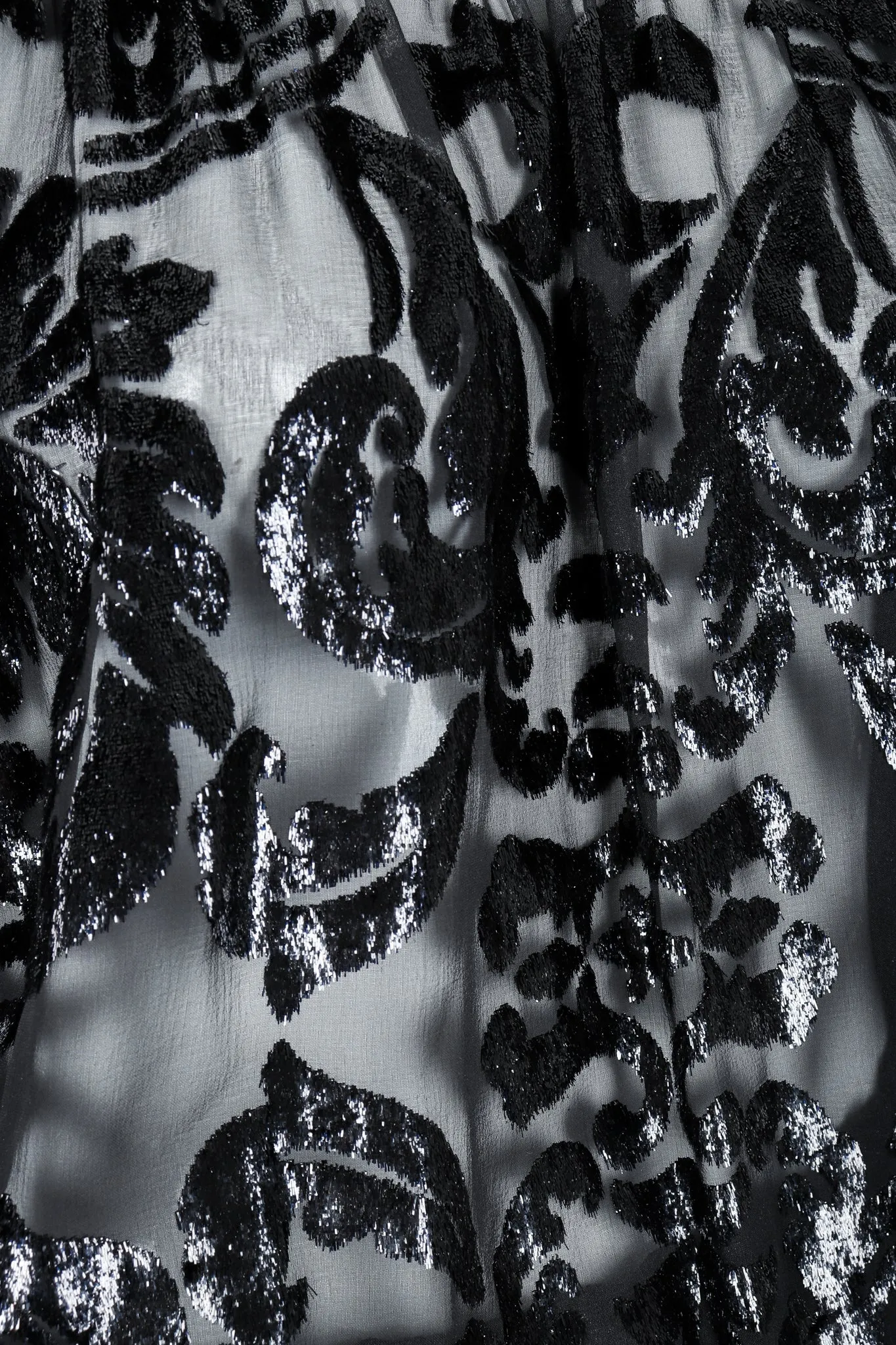 Sheer Lamé Cocktail Dress