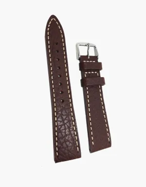Shrunken Buffalo Grain Leather Watch Bands MS894 Brown-Hadley-Roma