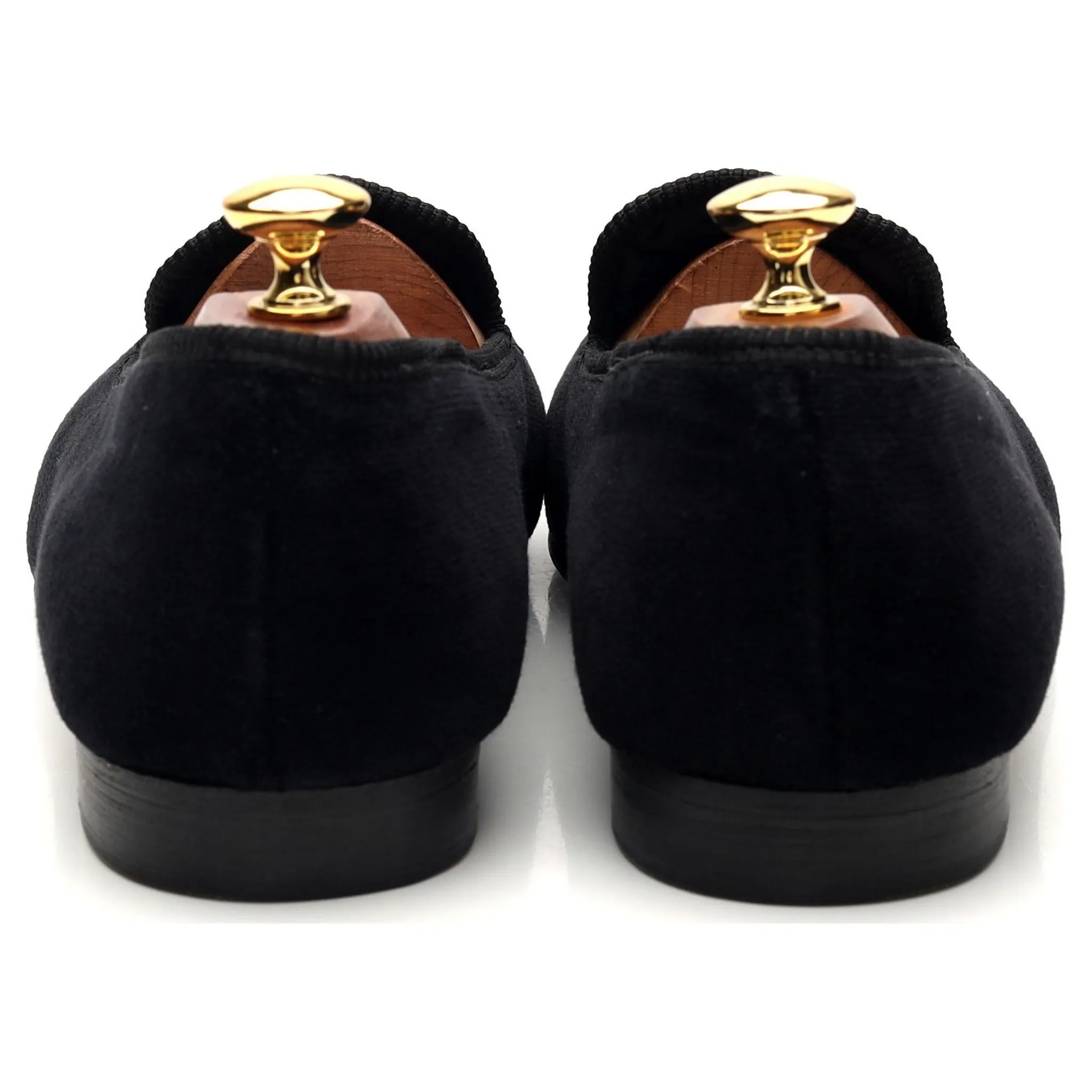 'Skull & Crossbones' Black Velvet Slippers UK 9.5