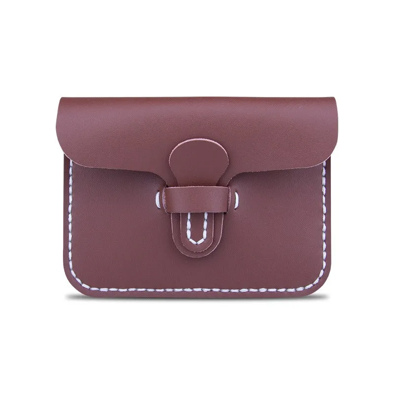 Slim Leather Card Holder Kit DIY Leather Buckle Coin Wallet Kit DIY Eco Leather Project
