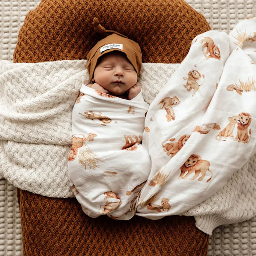 Snuggle Hunny Muslin Wrap - Lion
