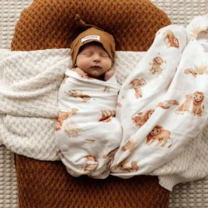 Snuggle Hunny Muslin Wrap - Lion