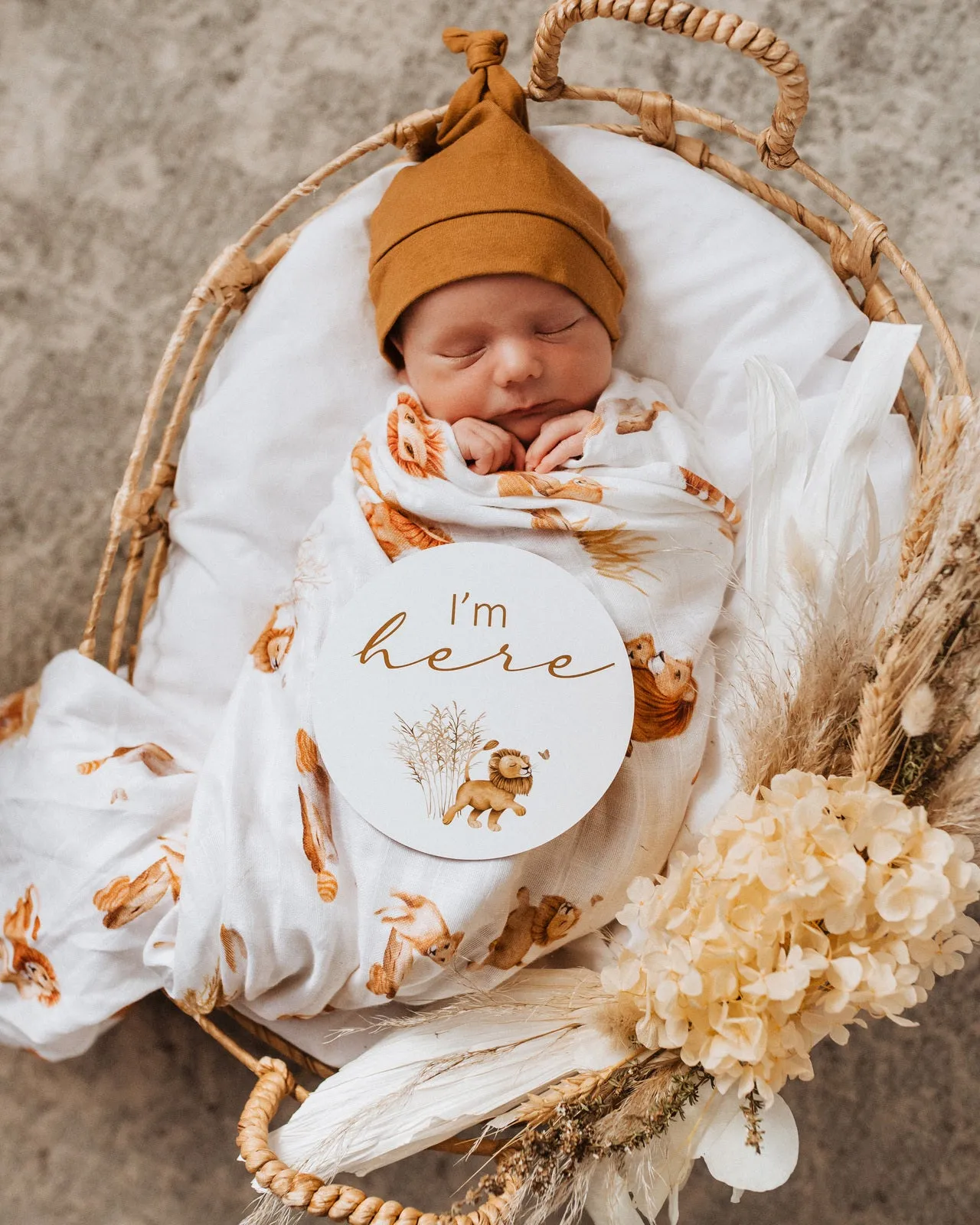 Snuggle Hunny Muslin Wrap - Lion