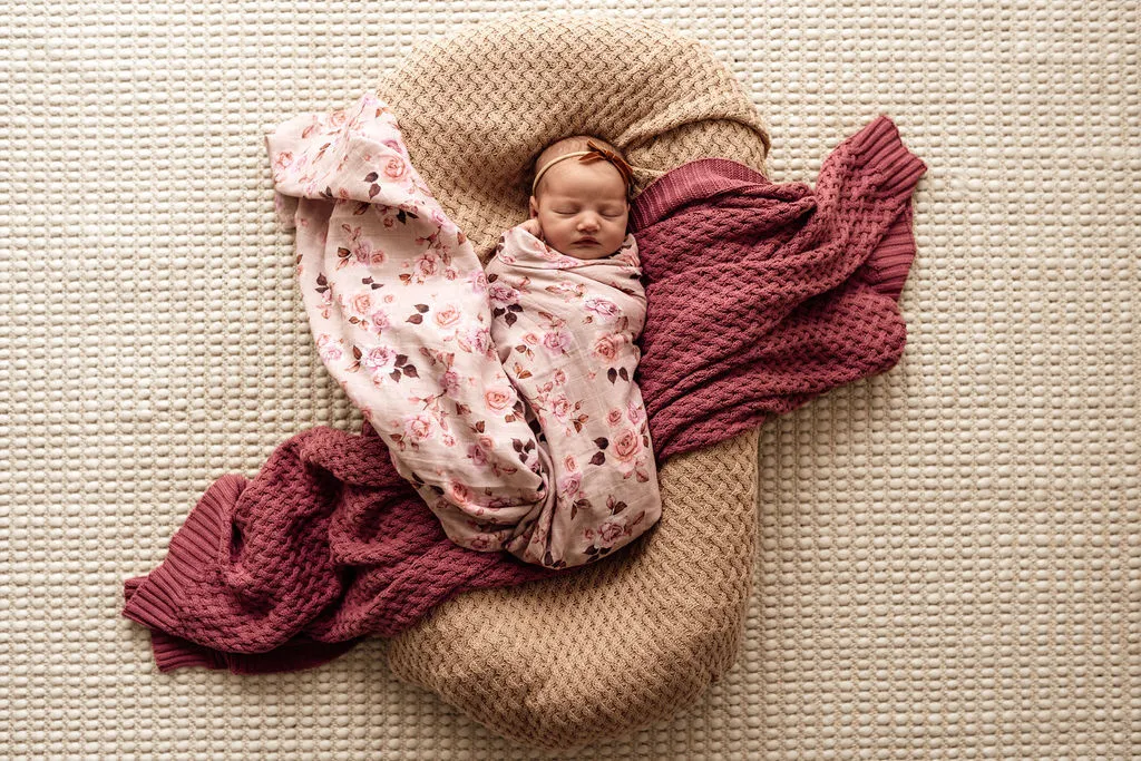 Snuggle Hunny Organic Cotton Muslin Wrap - Blossom