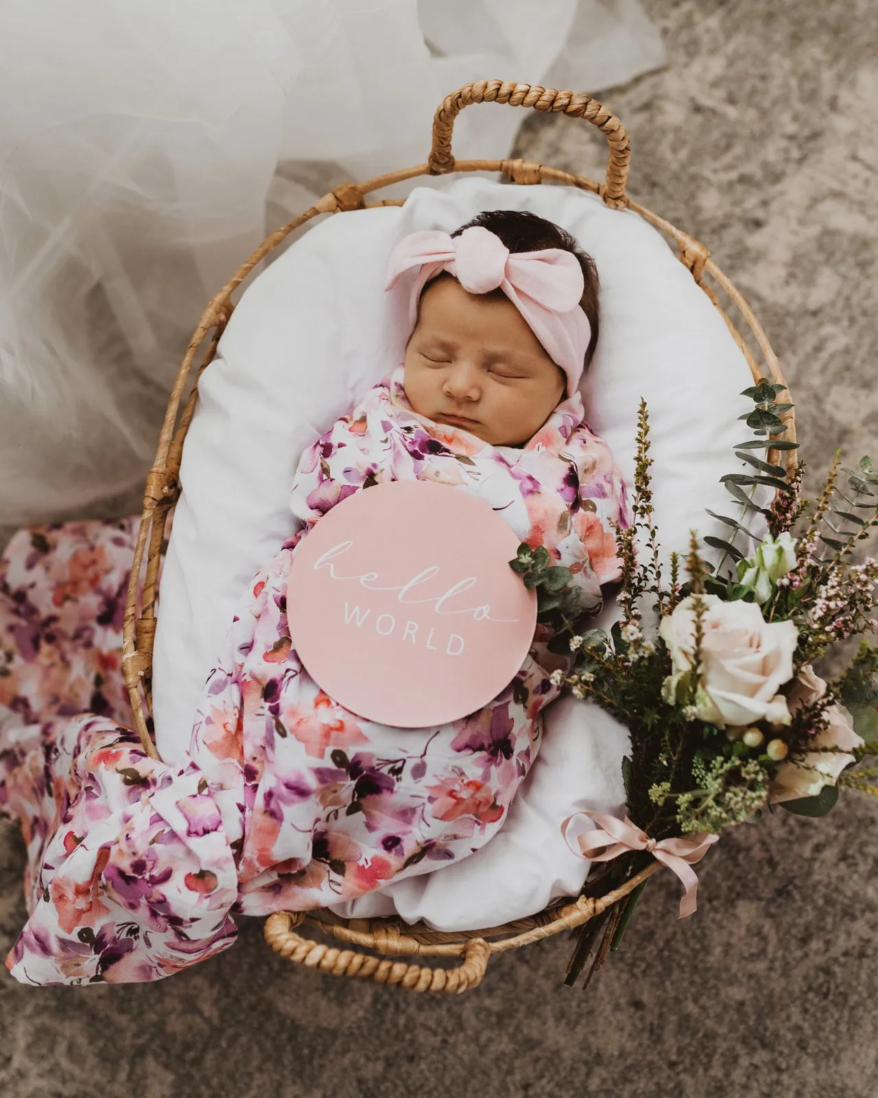 Snuggle Hunny Organic Cotton Muslin Wrap - Blushing Beauty