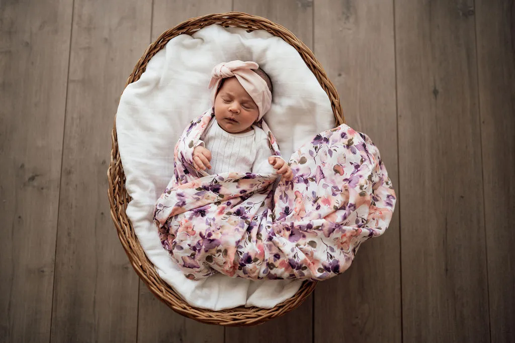 Snuggle Hunny Organic Cotton Muslin Wrap - Blushing Beauty