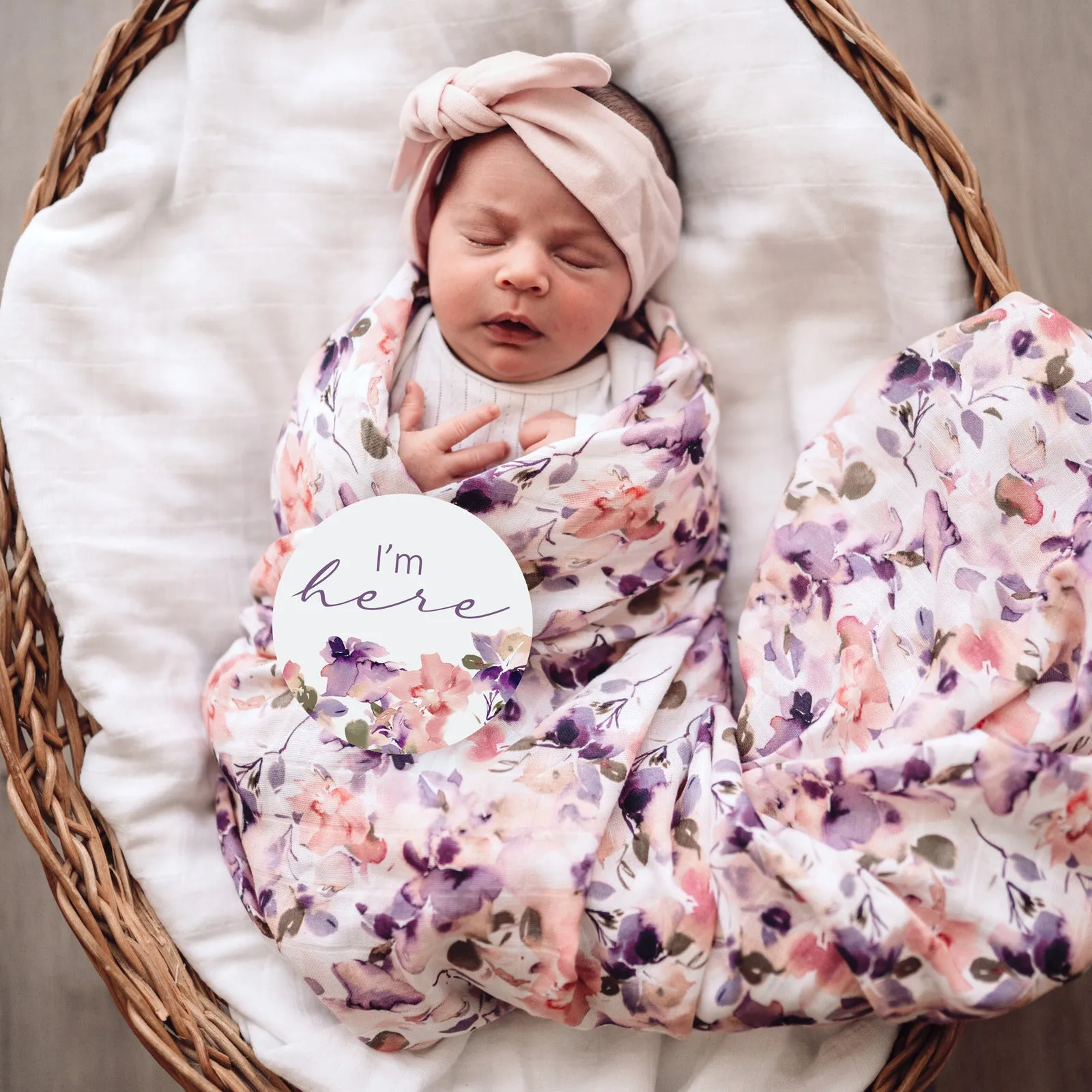 Snuggle Hunny Organic Cotton Muslin Wrap - Blushing Beauty