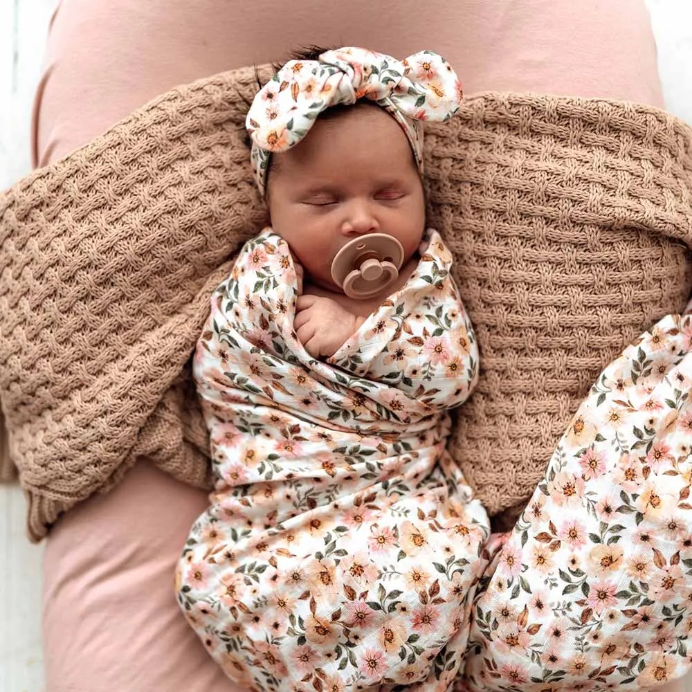 Snuggle Hunny Organic Cotton Muslin Wrap - Spring Floral