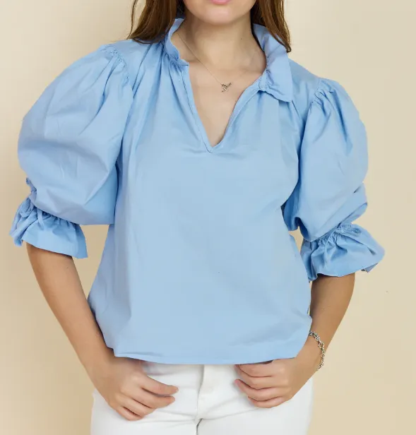 Sofia Remy Top - Celeste