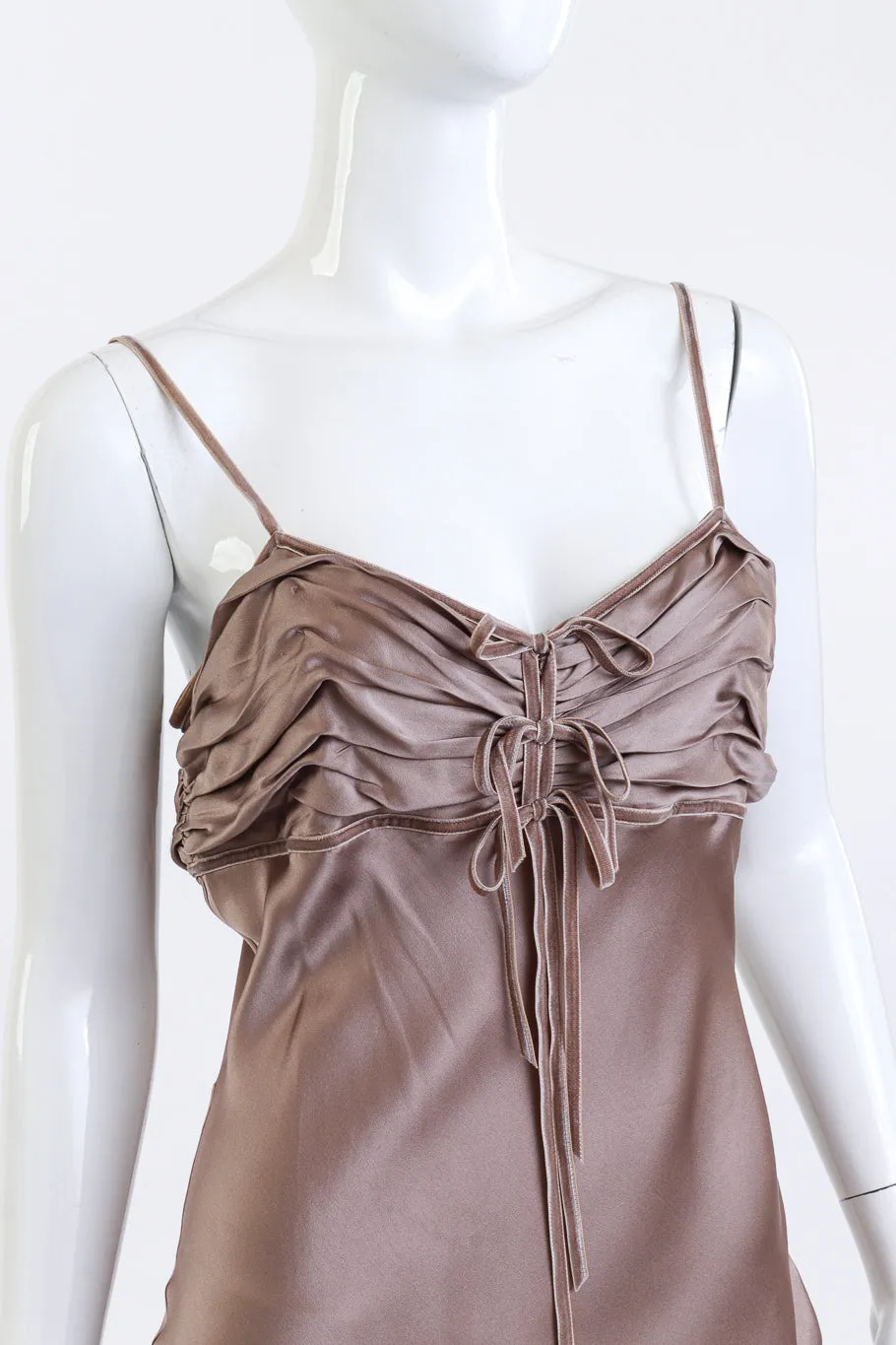 Strappy Ruched Bow Dress