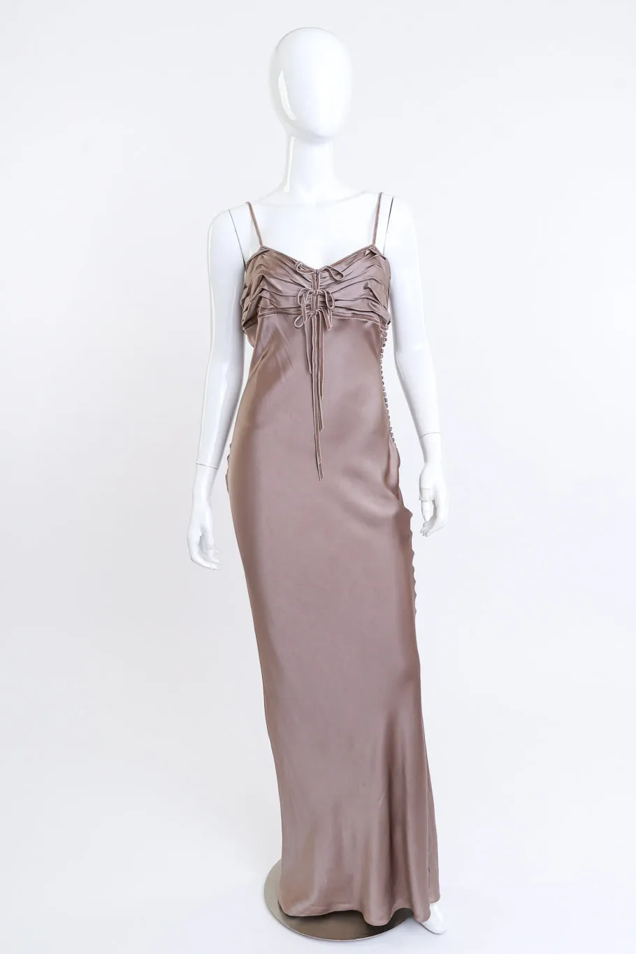 Strappy Ruched Bow Dress