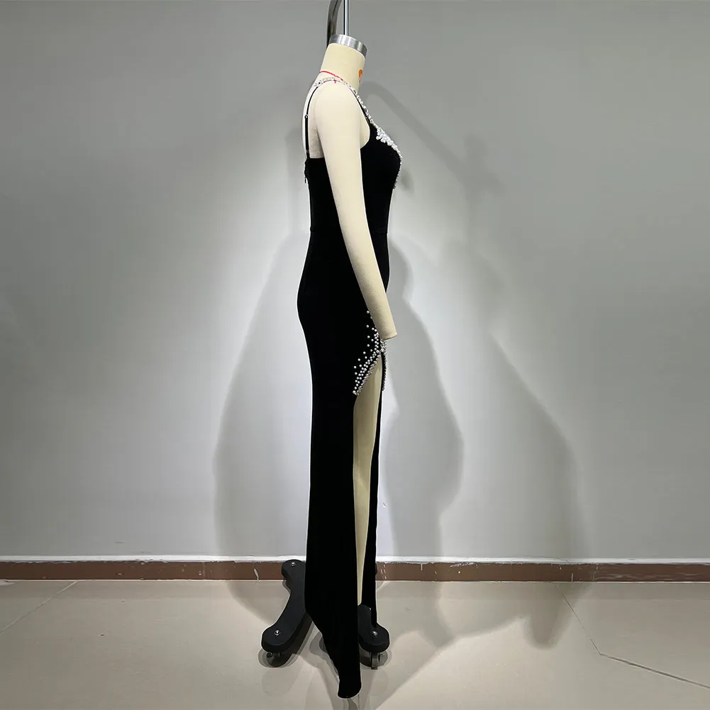 Strappy Sleeveless Elegant Maxi Bodycon Dress HT10790