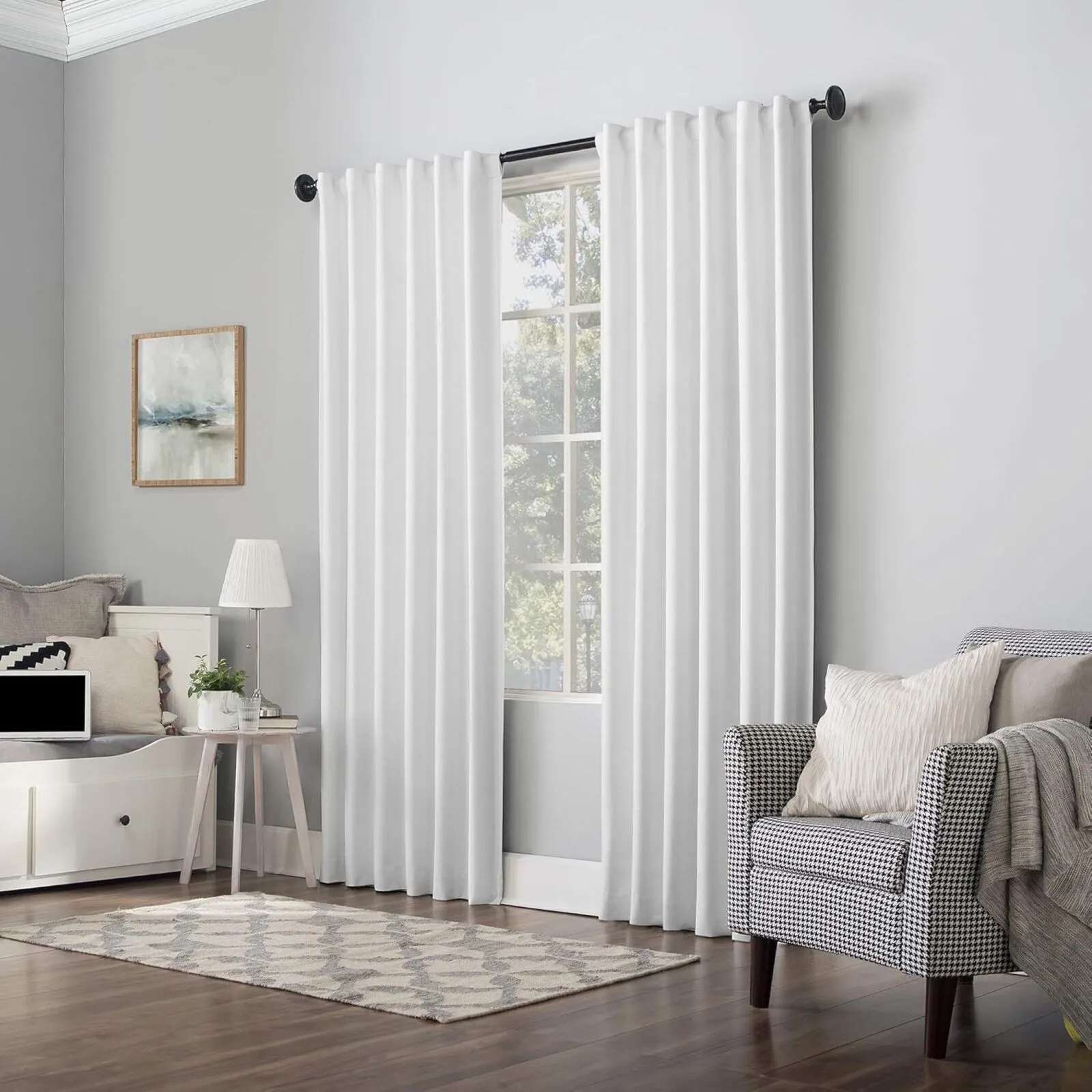 Sun Zero Amherst Velvet 50" x 96" Thermal Blackout Curtain Panel Pearl 50" x 96"