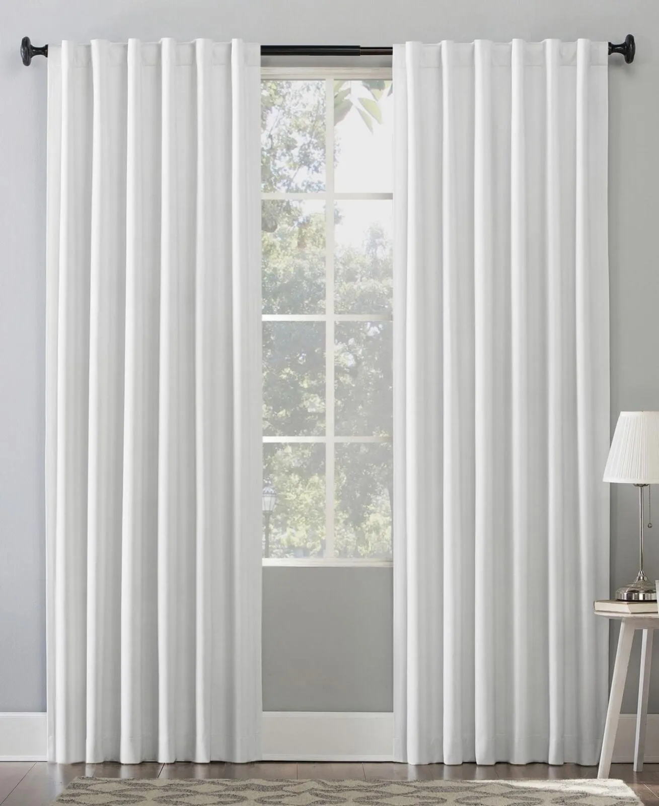 Sun Zero Amherst Velvet 50" x 96" Thermal Blackout Curtain Panel Pearl 50" x 96"