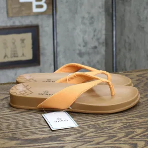Susina Women's Ariele Thong Flip Flop Flat Sandal Orange Sunset 7