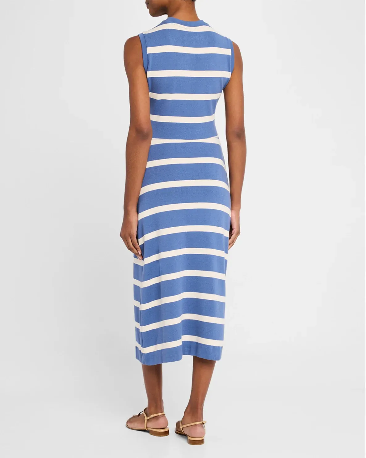 TANYA TAYLOR SLEEVELESS STRIPED CODY DRESS
