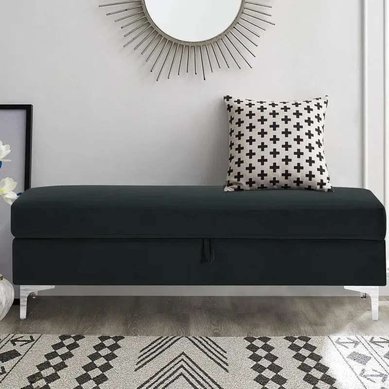 Taquarius 56 Upholstered Flip Top Storage Bench