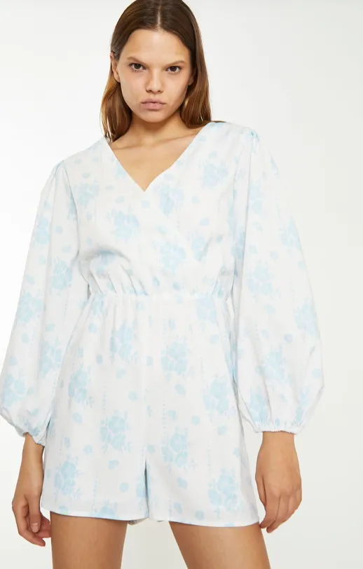 The Blue Wallpaper Floral Playsuit