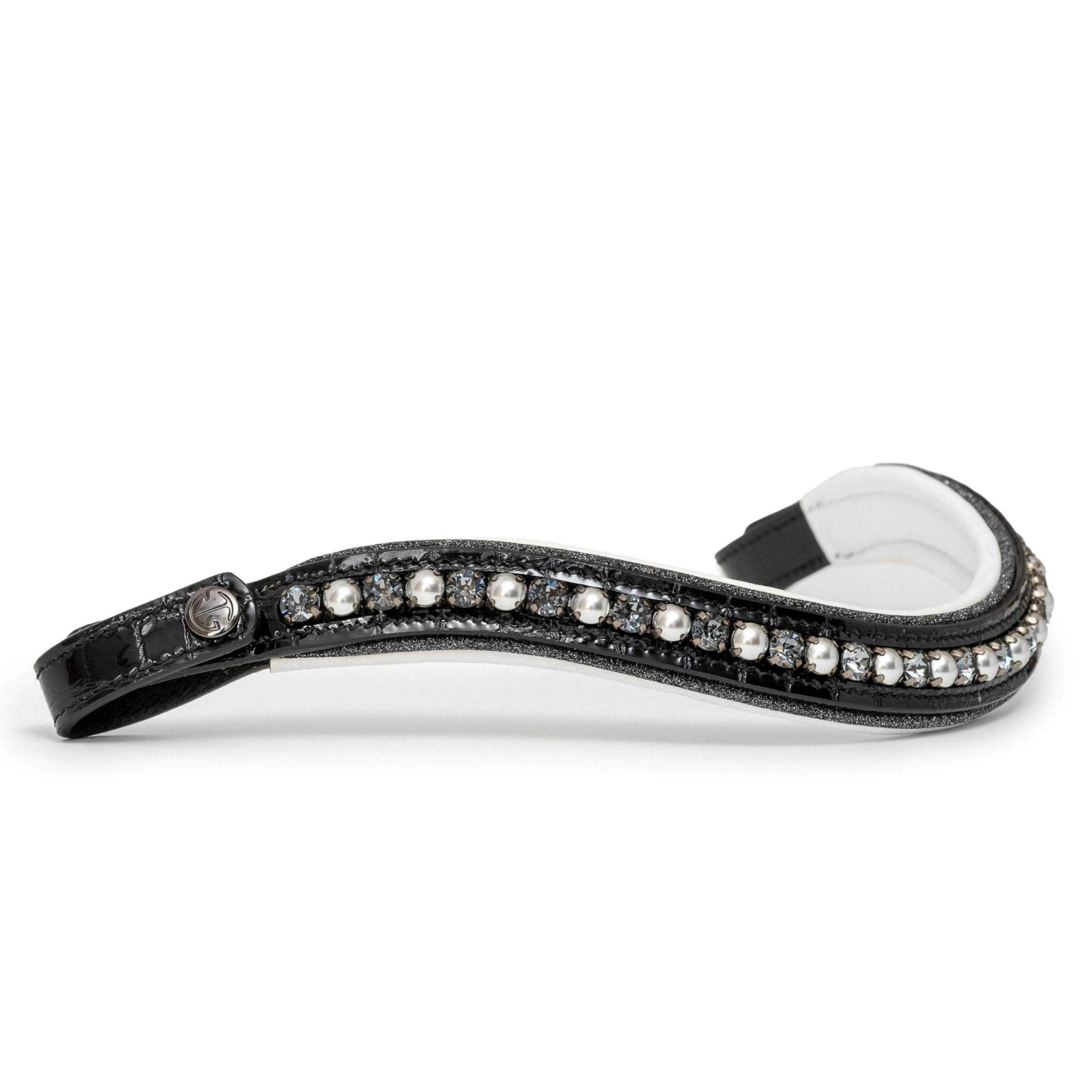 The Harlow Black Rolled Leather Double Bridle