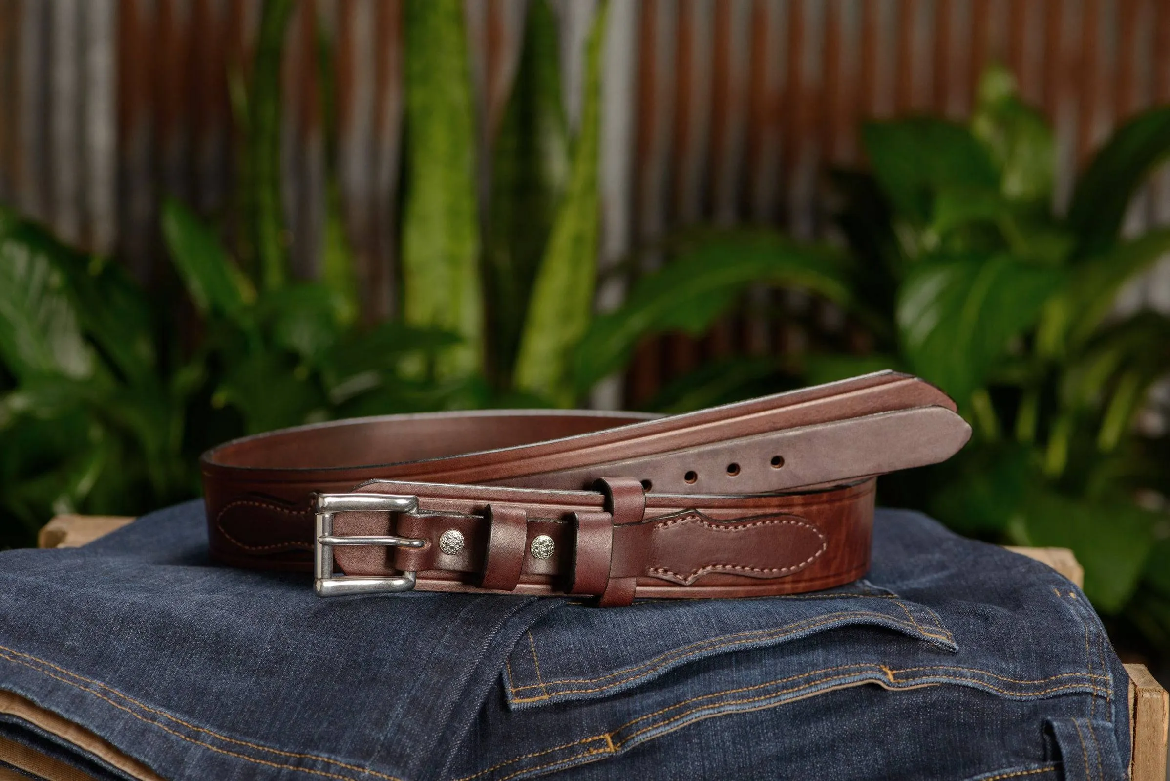 The Winchester: Brown Creased Accent Ranger 1.75" Extra Wide