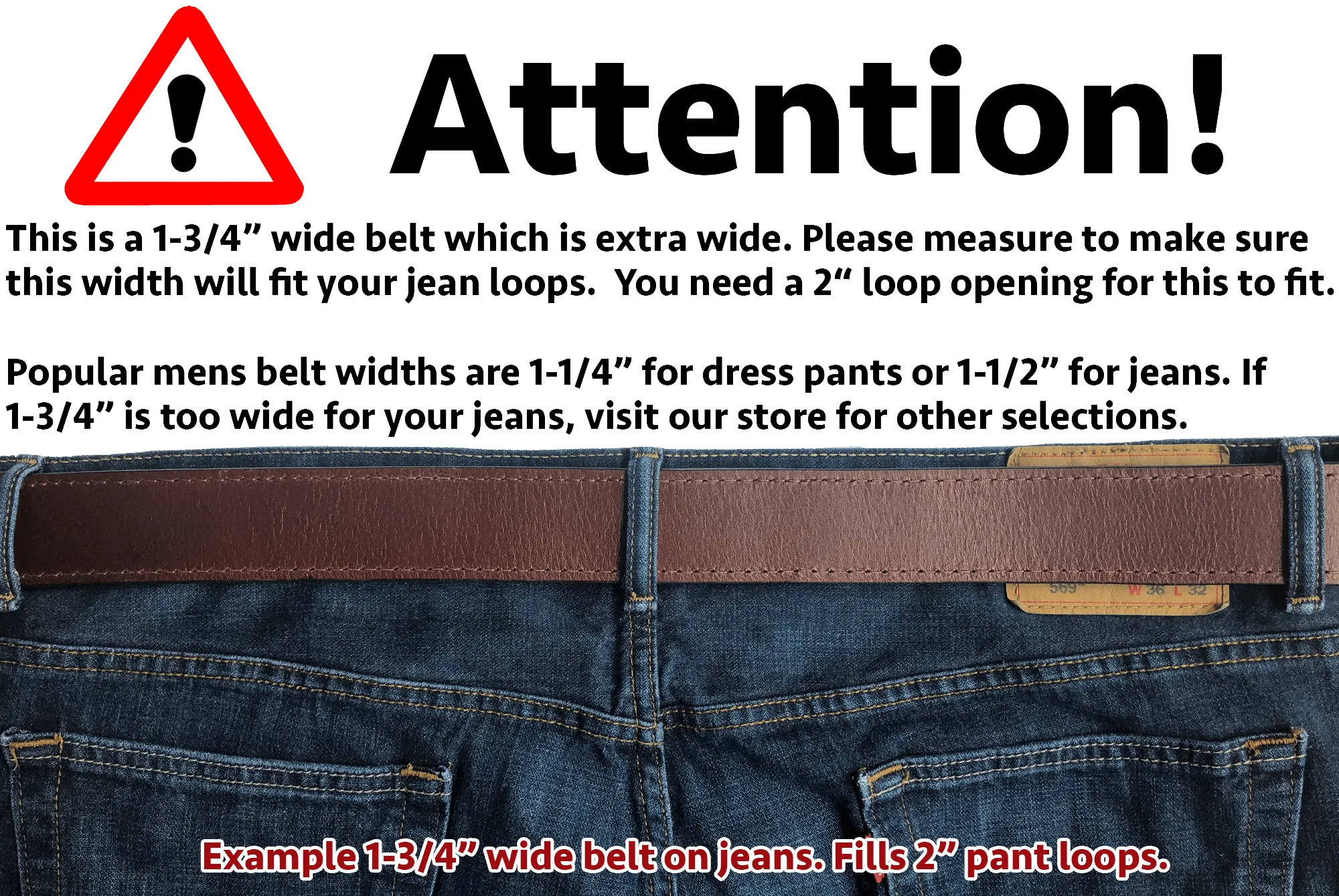 The Winchester: Brown Creased Accent Ranger 1.75" Extra Wide