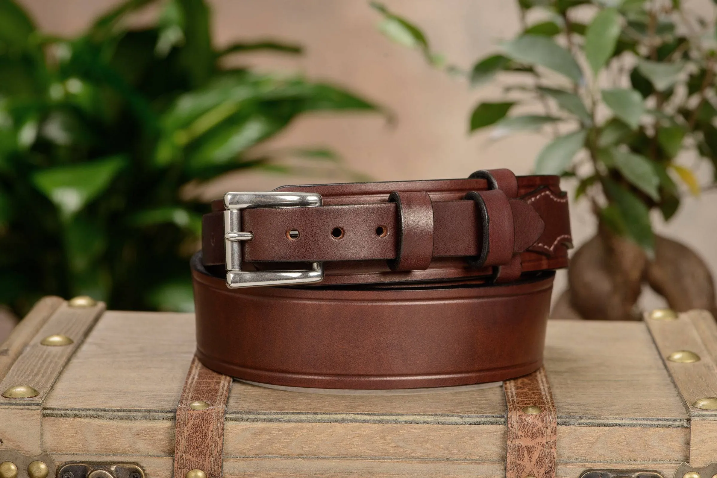 The Winchester: Brown Creased Accent Ranger 1.75" Extra Wide