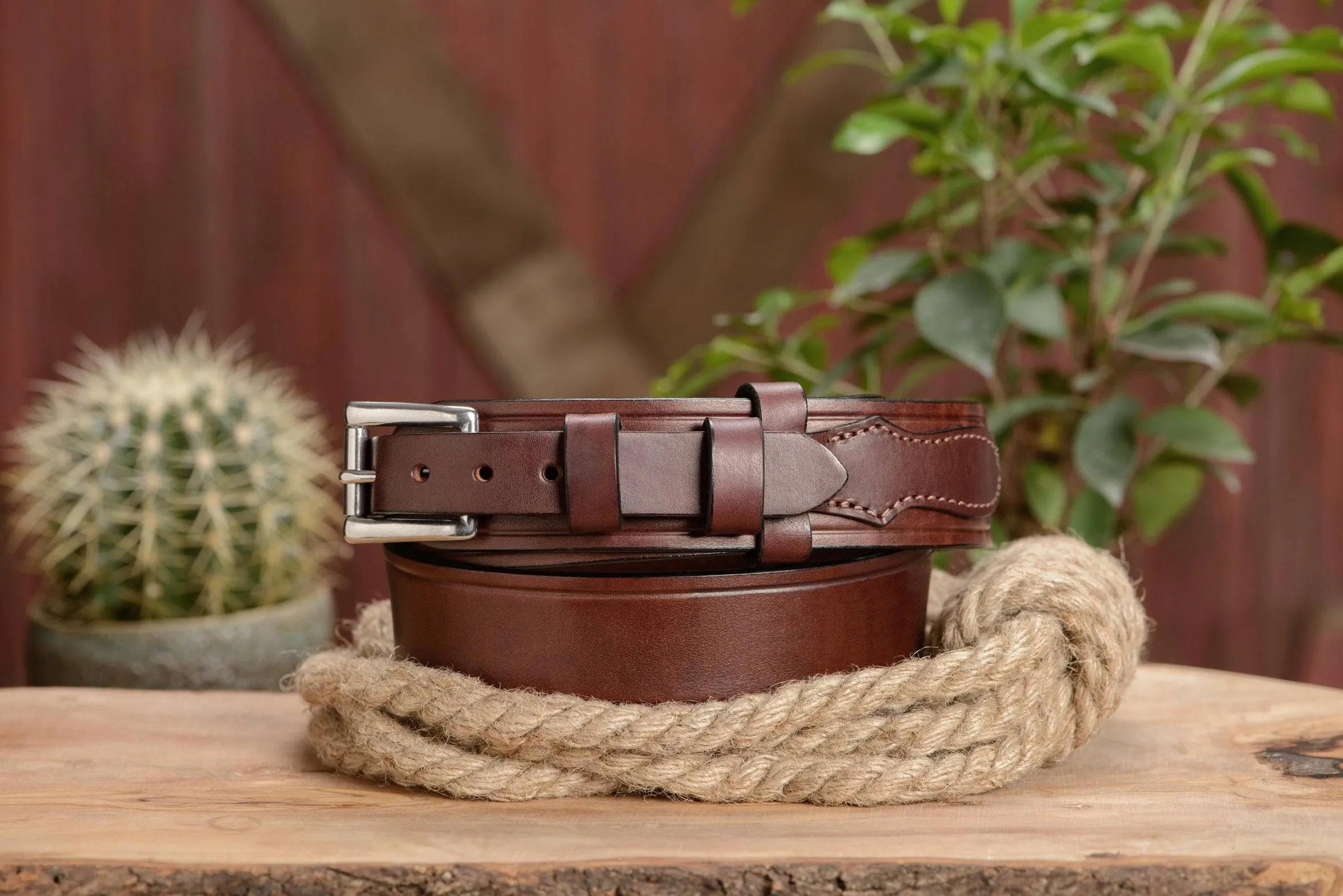 The Winchester: Brown Creased Accent Ranger 1.75" Extra Wide