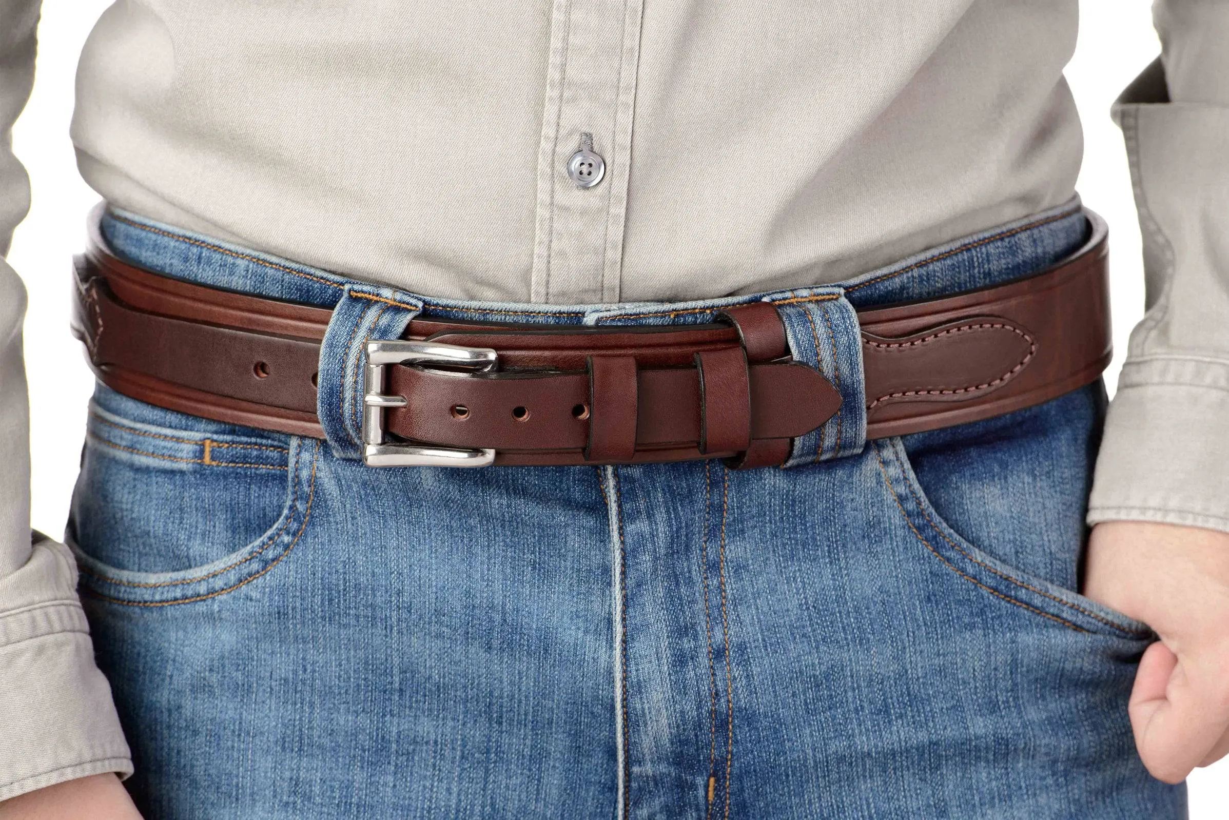 The Winchester: Brown Creased Accent Ranger 1.75" Extra Wide