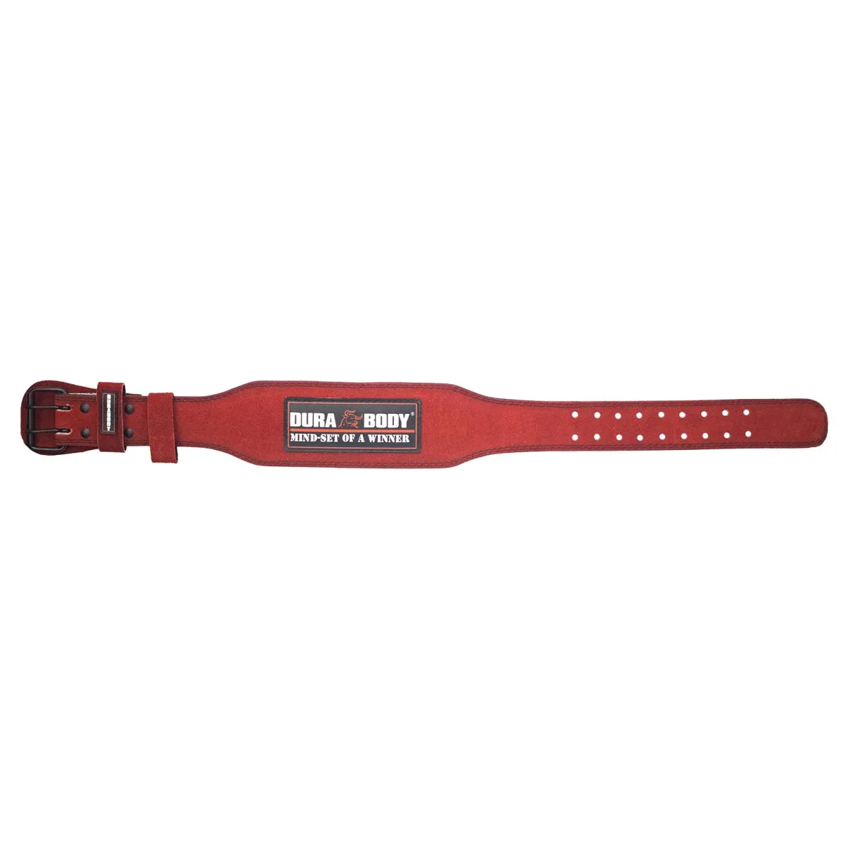 Titan Red Suede Leather Weightlifting Belt