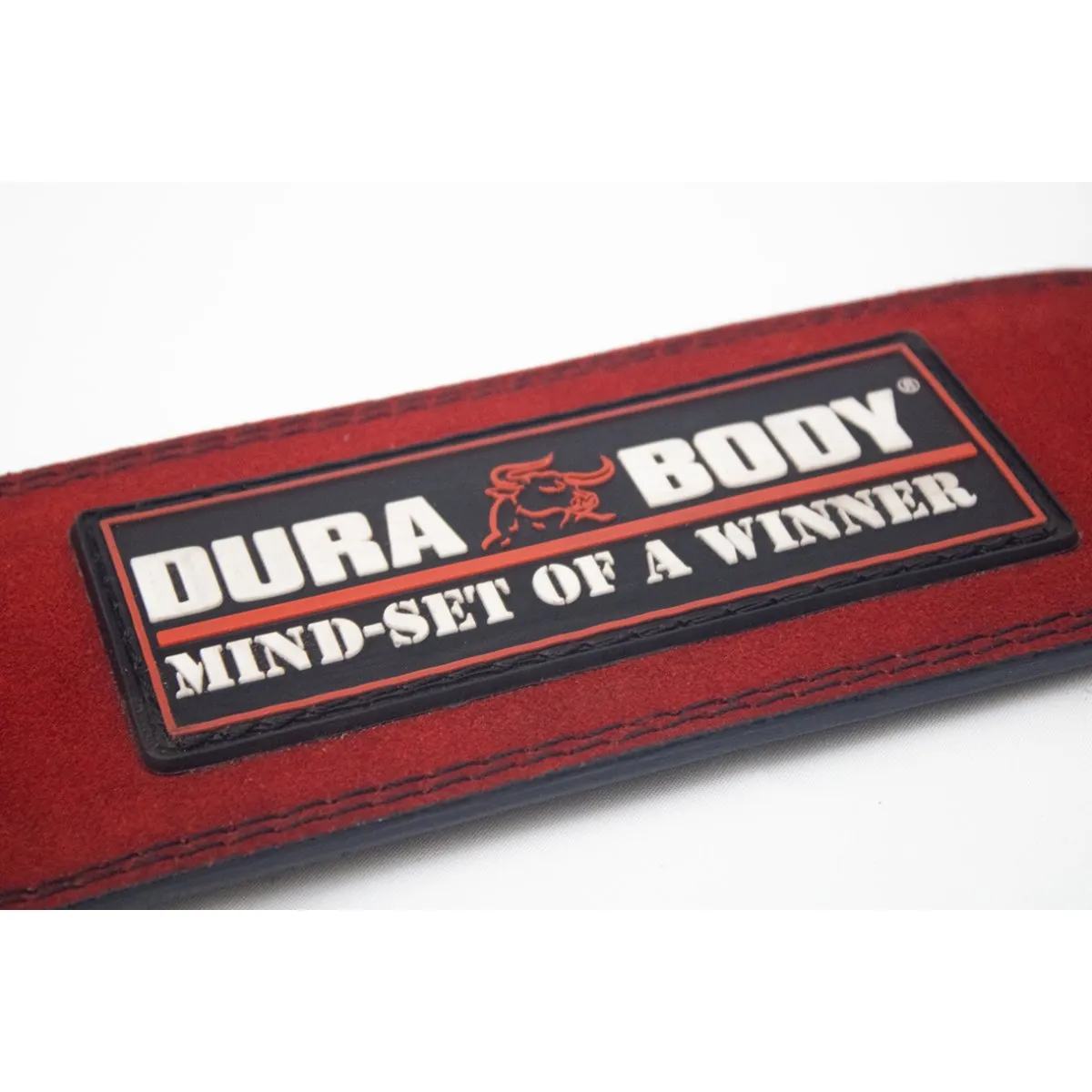 Titan Red Suede Leather Weightlifting Belt