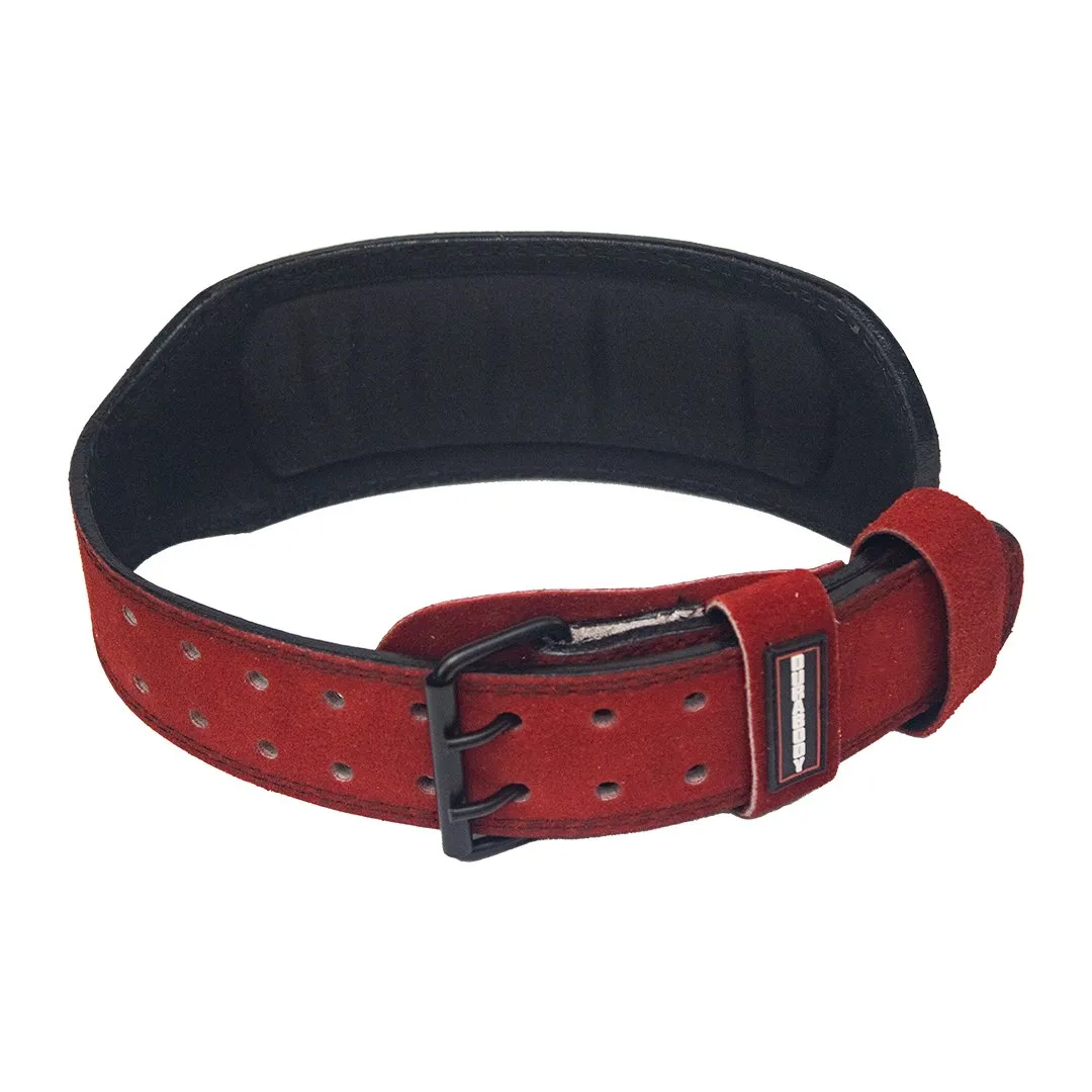 Titan Red Suede Leather Weightlifting Belt