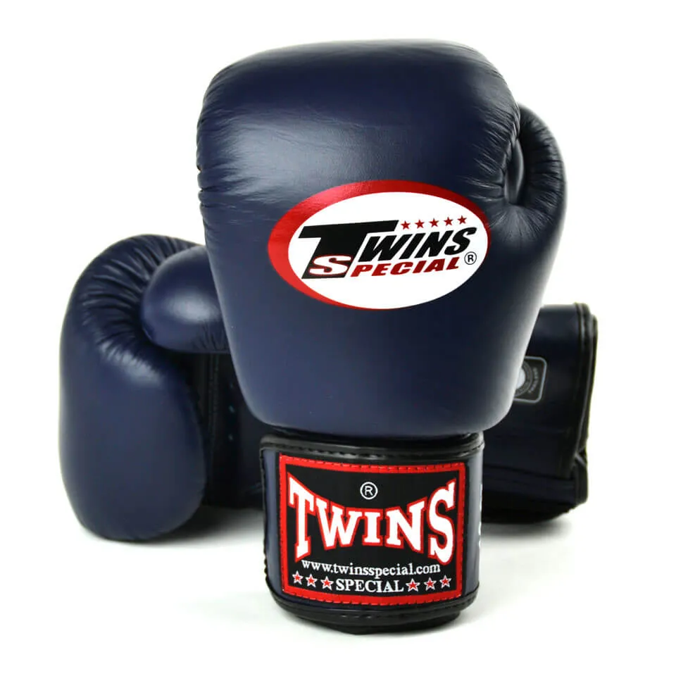 Twins BGVL3 Velcro Boxing Gloves Navy Blue